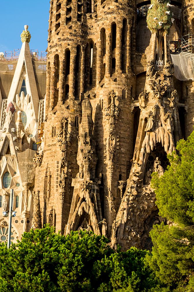 Antoni Gaudis Sagrada Familia basilica Barcelona, Spain.
